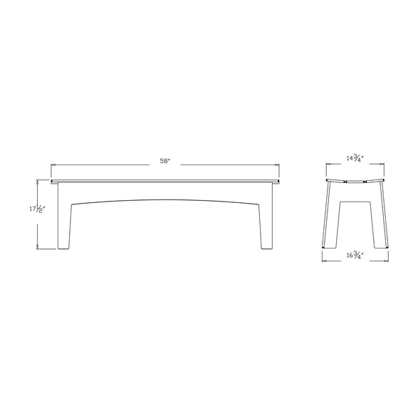 Alfresco Dining Table 72, Bench and Chairs Set