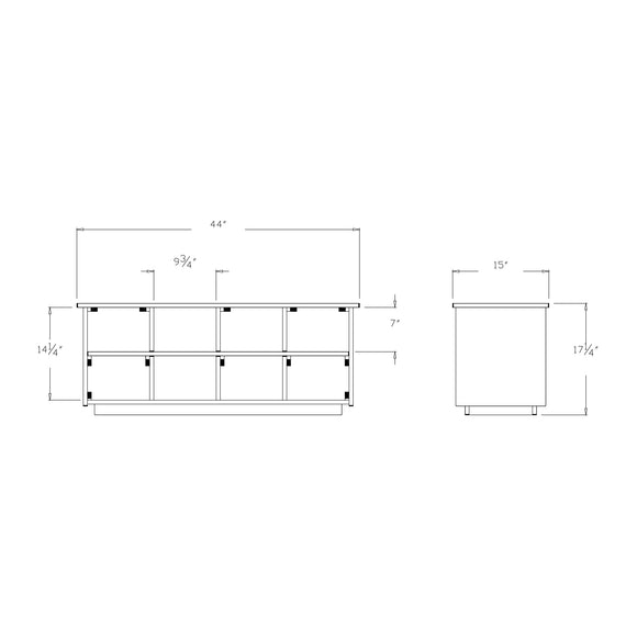 Cubby Standard Bench with Cushion Bundle