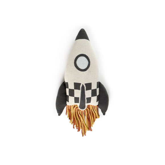 Rocket Knitted Cushion