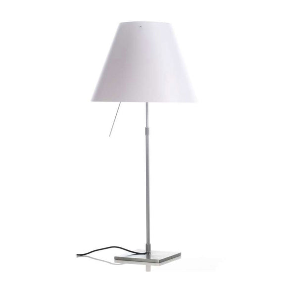 Luceplan - Costanza Table Lamp with Dimmer Aluminium with White