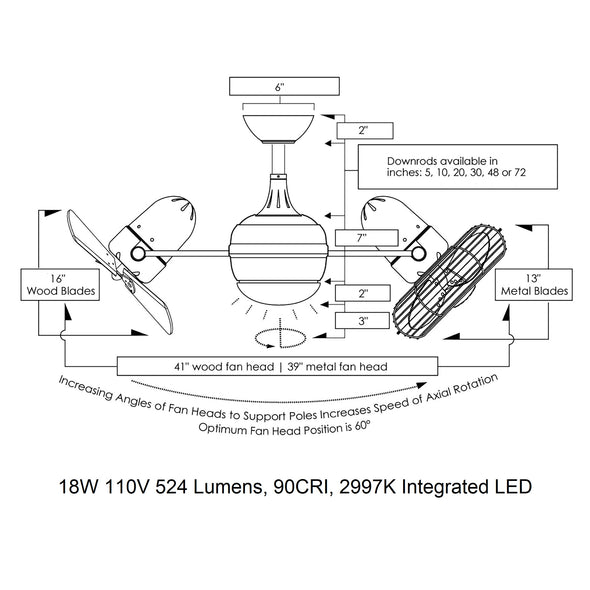 Dagny Ceiling Fan with Light