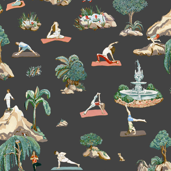 Forest Yoga Wallpaper Sample Swatch