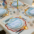 Colorblock Embroidered Linen Placemat (Set of 4)