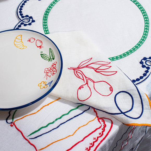 Fête Embroidered Linen Napkin (Set of 4)