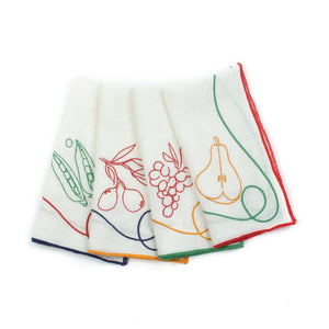 Fête Embroidered Linen Napkin (Set of 4)