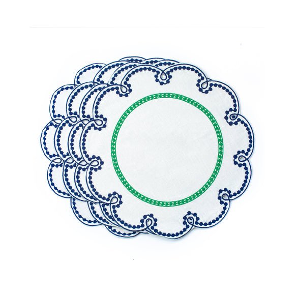 Fête Embroidered Linen Placemat (Set of 4)