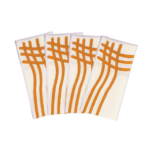 Grid Embroidered Napkin (Set of 4)