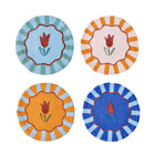 Jardin Embroidered Linen Coaster (Set of 4)