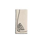 Line Drawing Seafood Embroidered Linen Napkin (Set of 4)