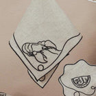 Line Drawing Seafood Embroidered Linen Napkin (Set of 4)