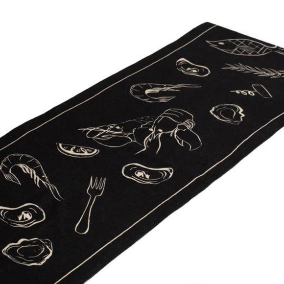 Line Drawing Linen Table Runner