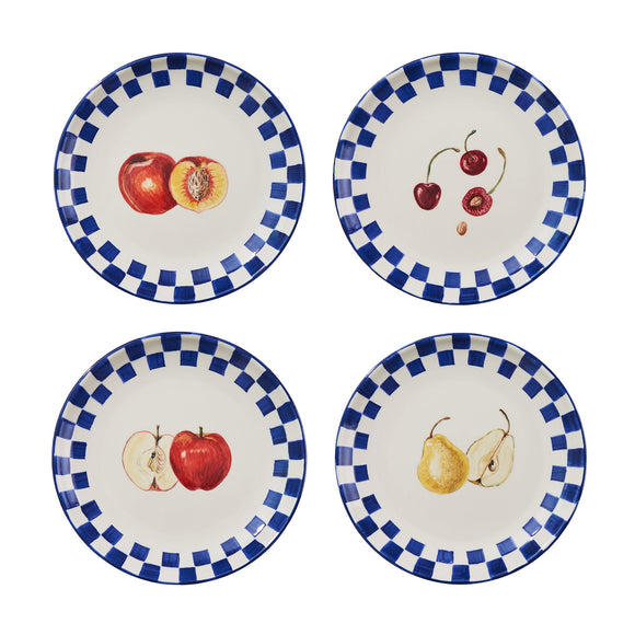 Still Life Hand-Painted Dinner Plate (Set of 4)