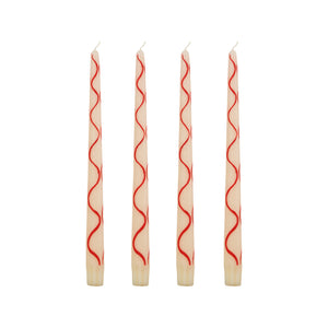 Still Life Hand-Painted Taper Candle (Set of 4)