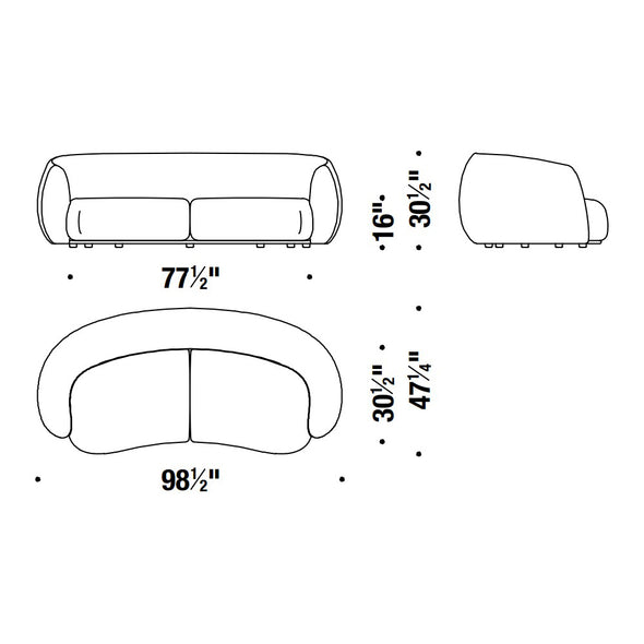 Pacific 2-Seater Sofa Major