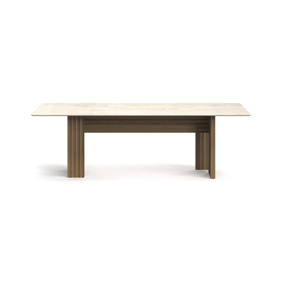 Rows Vertical Dining Table with Marble Top