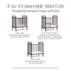 Abigail 3-in-1 Convertible Mini Crib