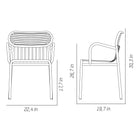 Week-End Garden Chair with Armrests (Set of 2)