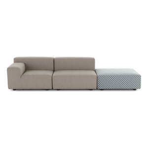 Plastics Outdoor Liberty 2-Seater Sofa with Pouf