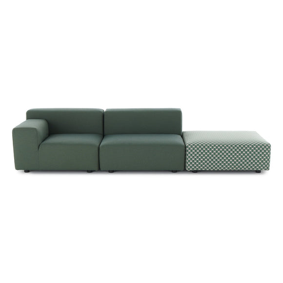 Plastics Outdoor Liberty 2-Seater Sofa with Pouf