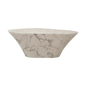 Marble Look Oval Coffee Table