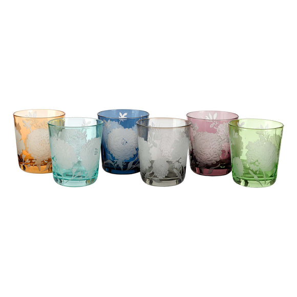 Exquisite Glass Tumbler Set - Colorful (Set of 6)