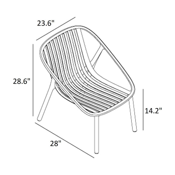 Bini Stacking Lounge Armchair (Set of 4)