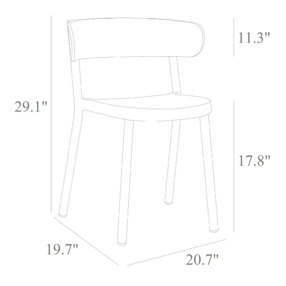 Casino Eco Recycled Dining Side Chair (Set of 4)