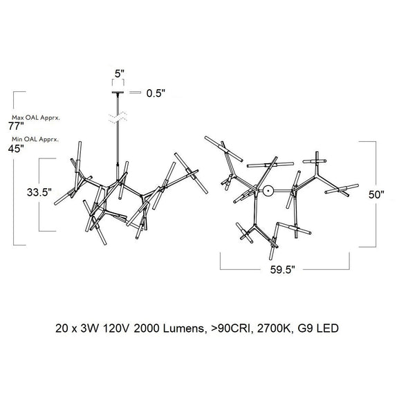 Agnes 20-Light LED Chandelier