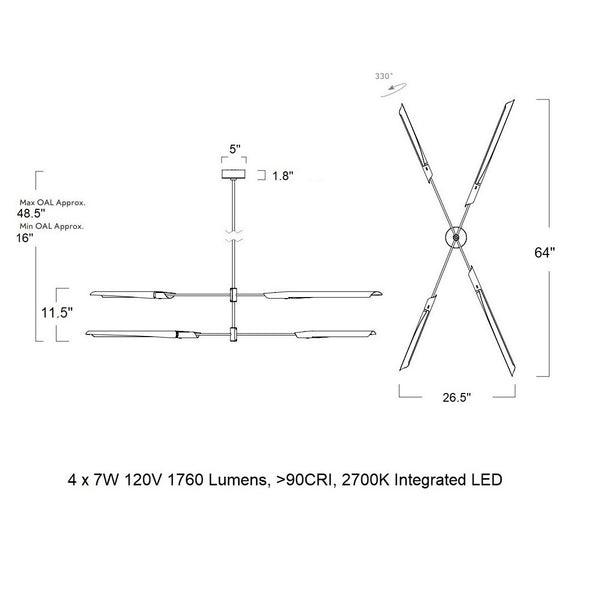 Boden Horizontal LED Chandelier