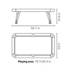 Diagonal Outdoor American Pool Table