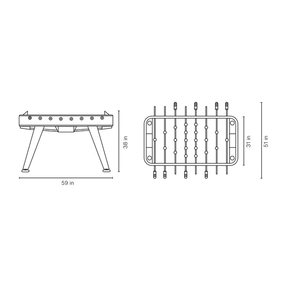 RS#2 Gold Football Table