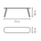 You and Me 71 Inch Bench