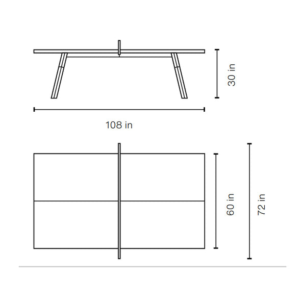 You and Me Walnut Ping Pong Table