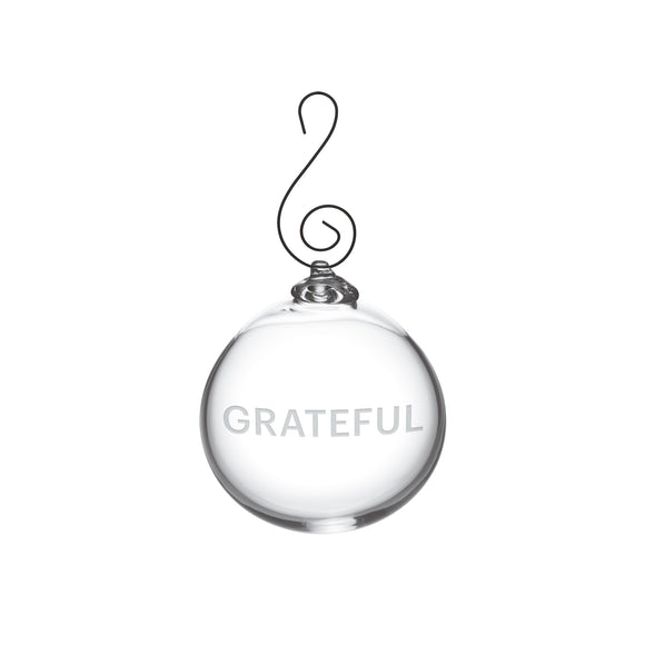 Engraved "Grateful" Ornament