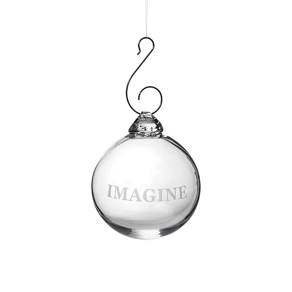 Engraved "Imagine" Ornament