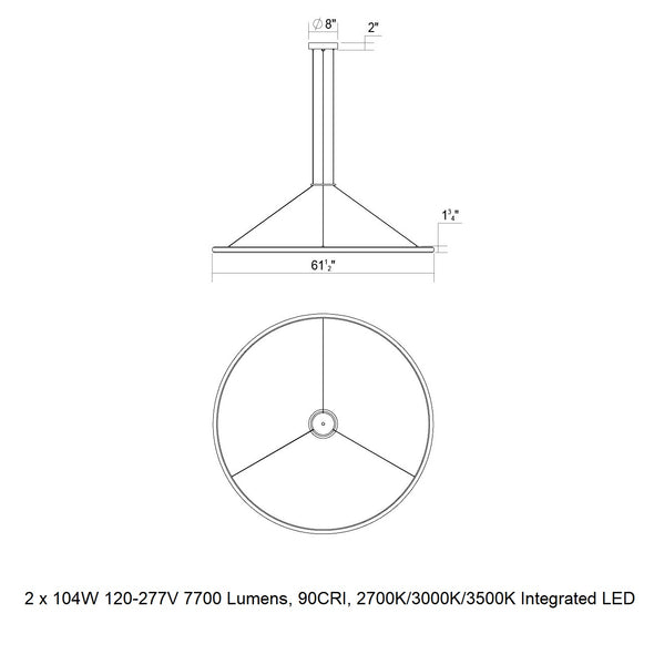 Luna Round LED Pendant Light