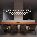 Suspenders 3-Bar Path Racetrack Multi Light Pendant Light