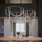 Suspenders 2-Bar Offset Ring Multi Light Pendant Light