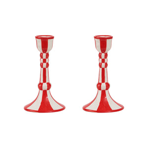 Still Life Hand-Painted Candle Holder (Set of 2)