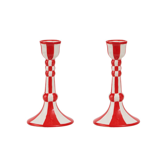 Still Life Hand-Painted Candle Holder (Set of 2)