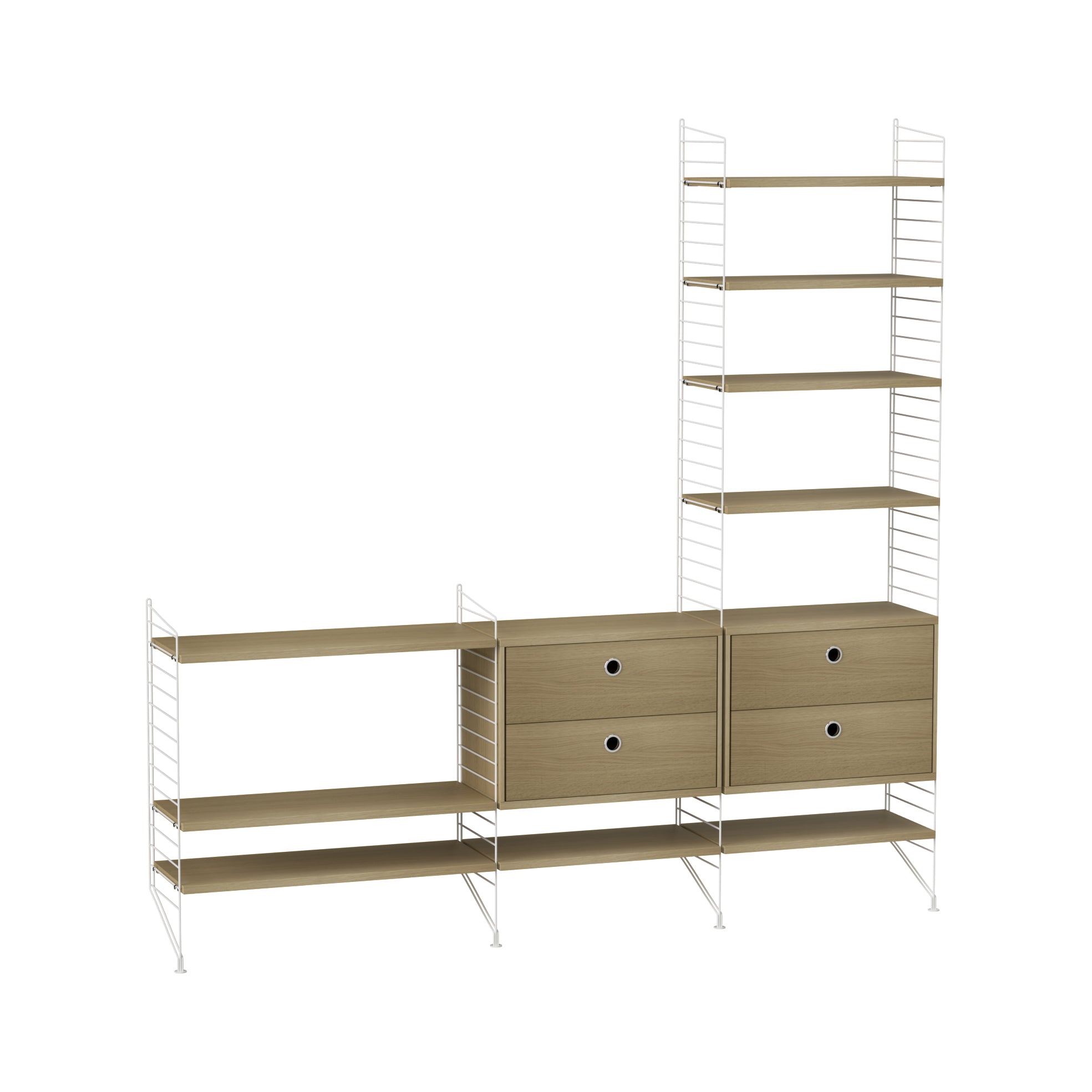 STRING® SYSTEM FREE STANDING SHELF Garden cabinet By String Furniture