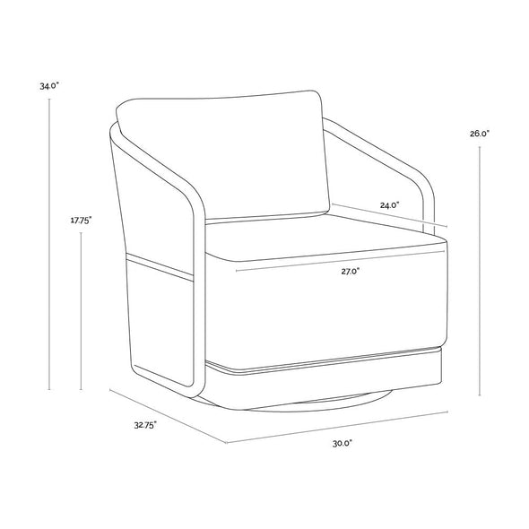 Allariz Outdoor Swivel Armchair