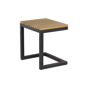 Geneve Outdoor C-Shaped End Table