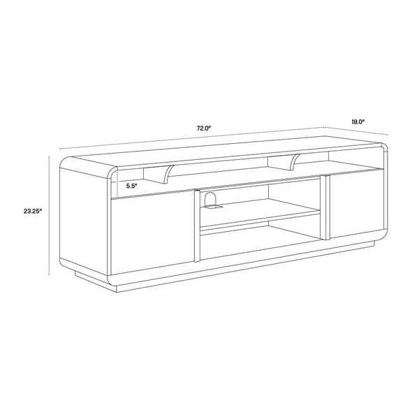 Kayden Media Console And Cabinet