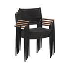 Nava Outdoor Stackable Dining Armchair (Set of 2)