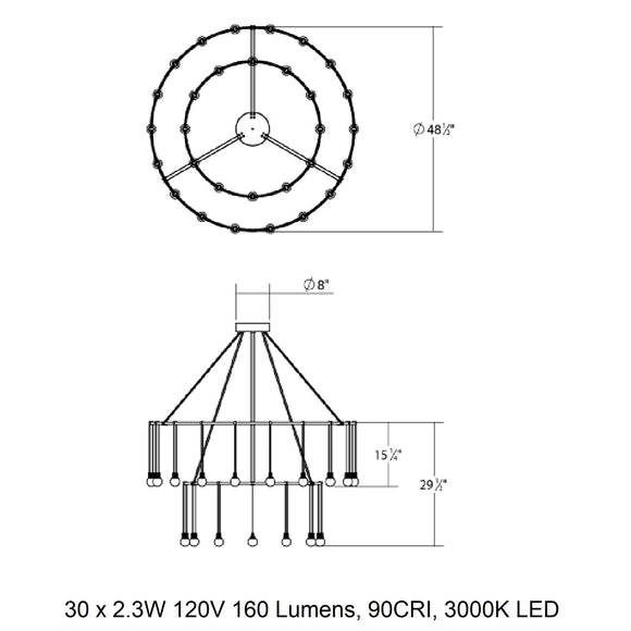 Sonneman Suspenders Double Ring Multi Light Pendant Light - 2Modern