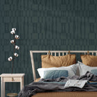 Grasscloth Geo Wallpaper