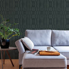 Grasscloth Geo Wallpaper