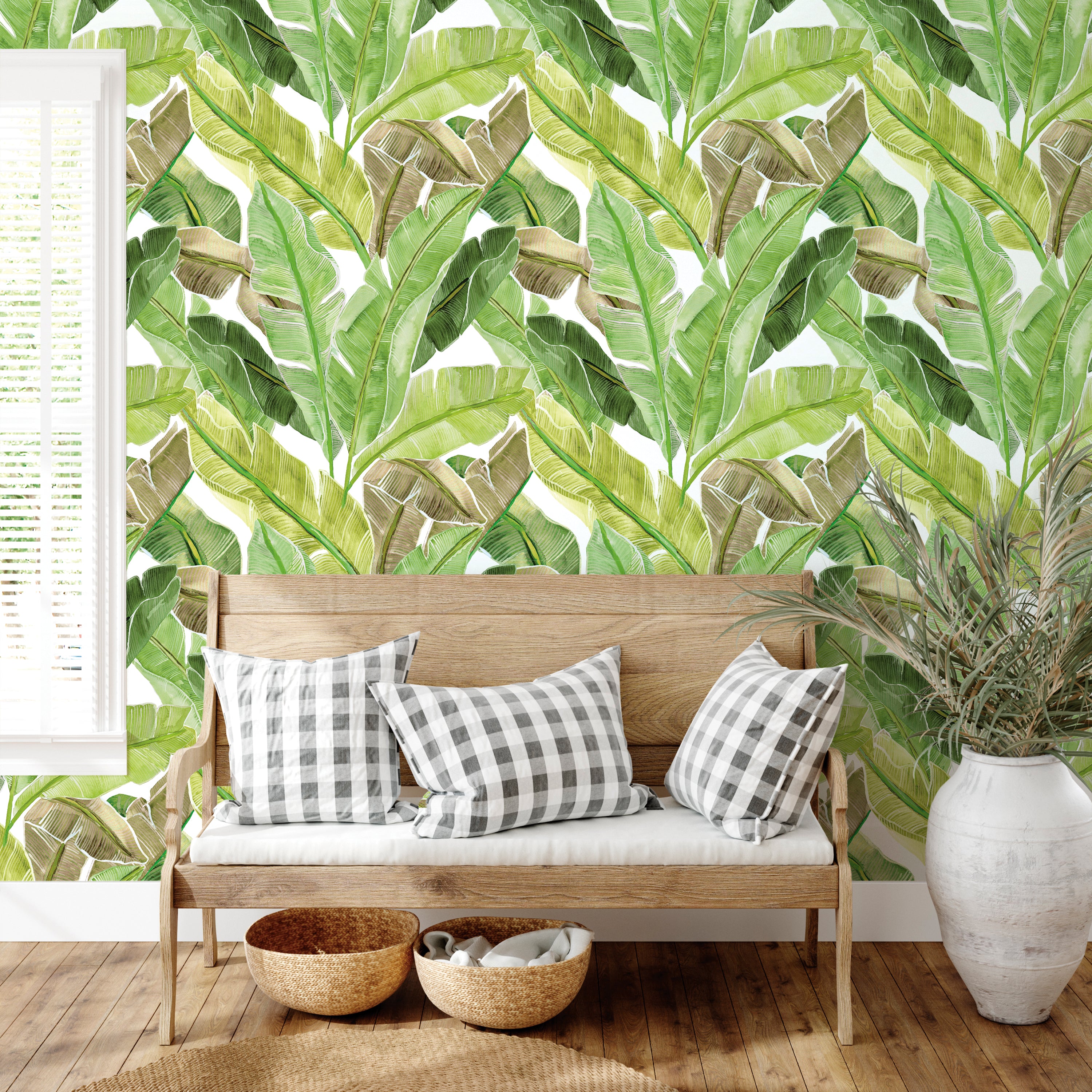 Tempaper & Co Palm Leaves Mural Wallpaper - 2Modern