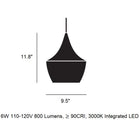 Unbeaten Fat LED Pendant Light